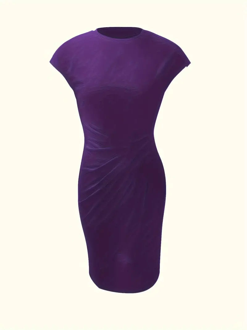 Dress | Solid Color with Scoop Neckline