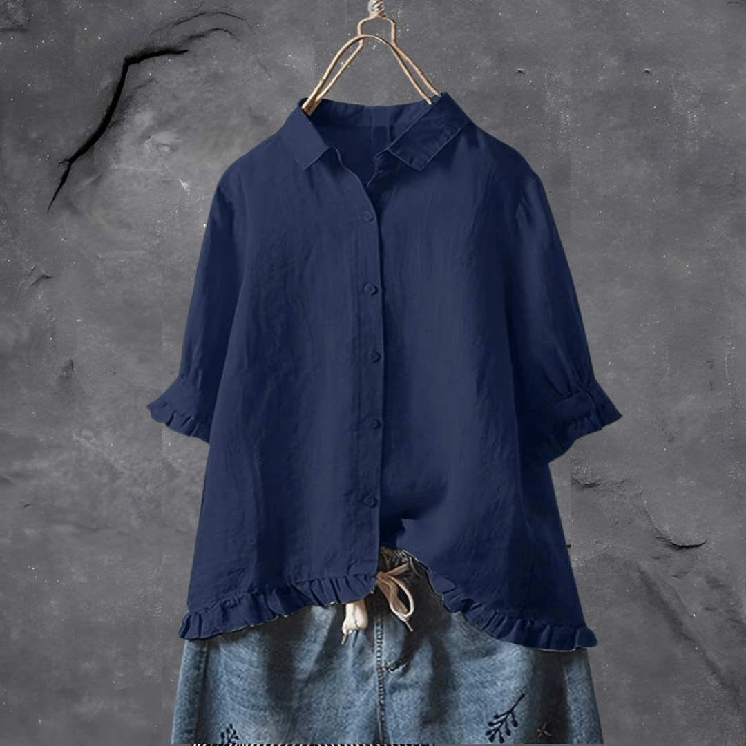 Tops | Women’s Casual Short-Sleeve Loose Button-Up Shirt