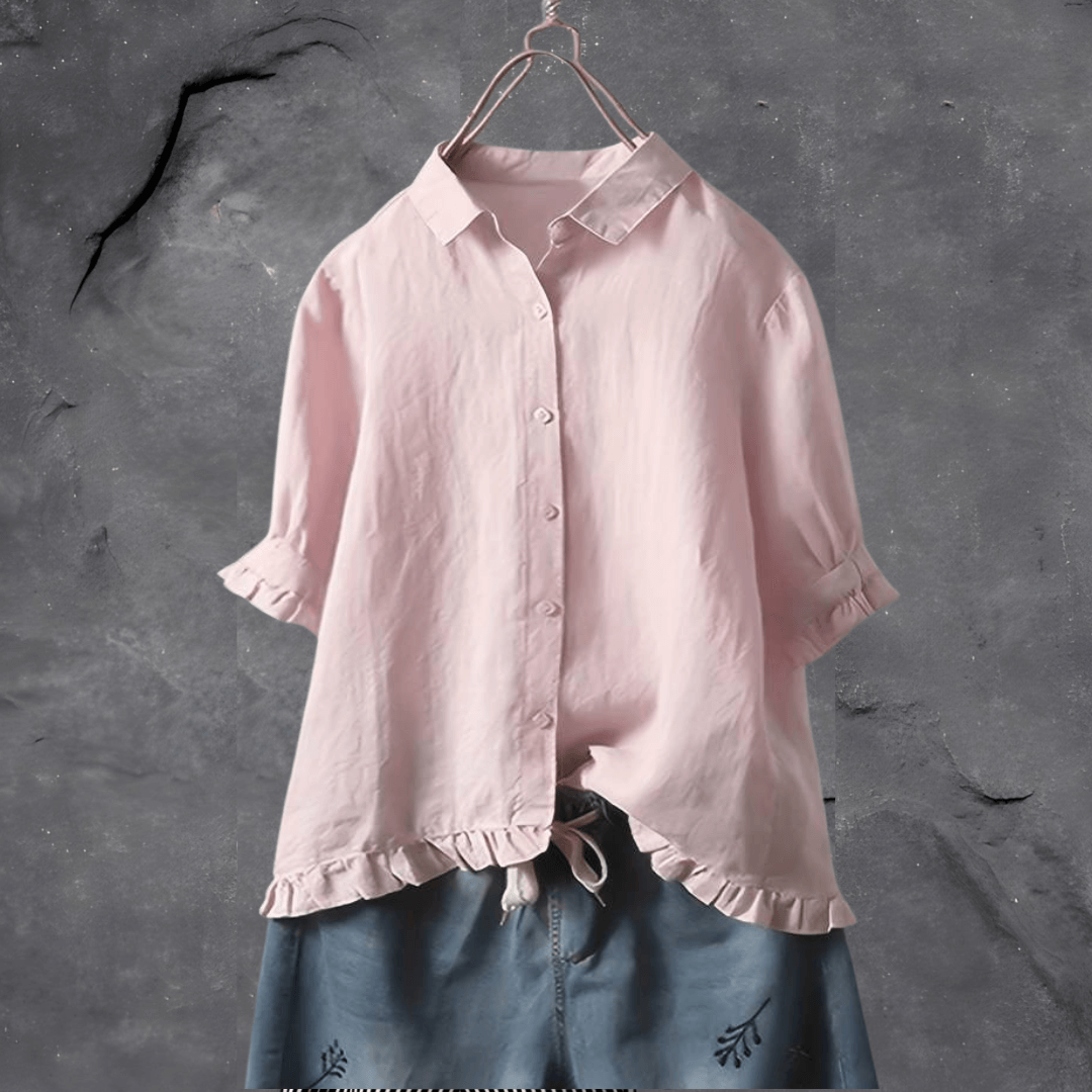 Tops | Women’s Casual Short-Sleeve Loose Button-Up Shirt