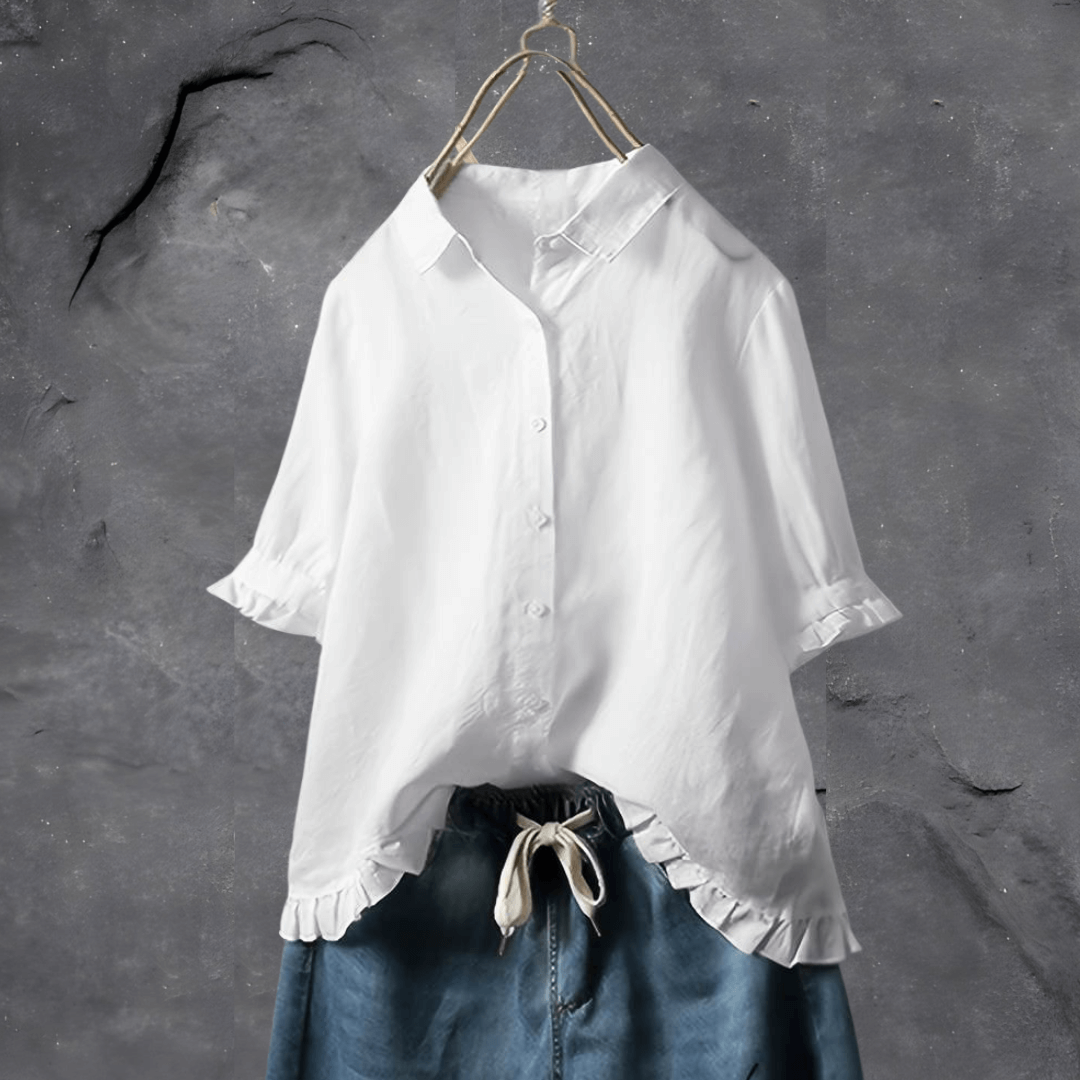 Tops | Women’s Casual Short-Sleeve Loose Button-Up Shirt