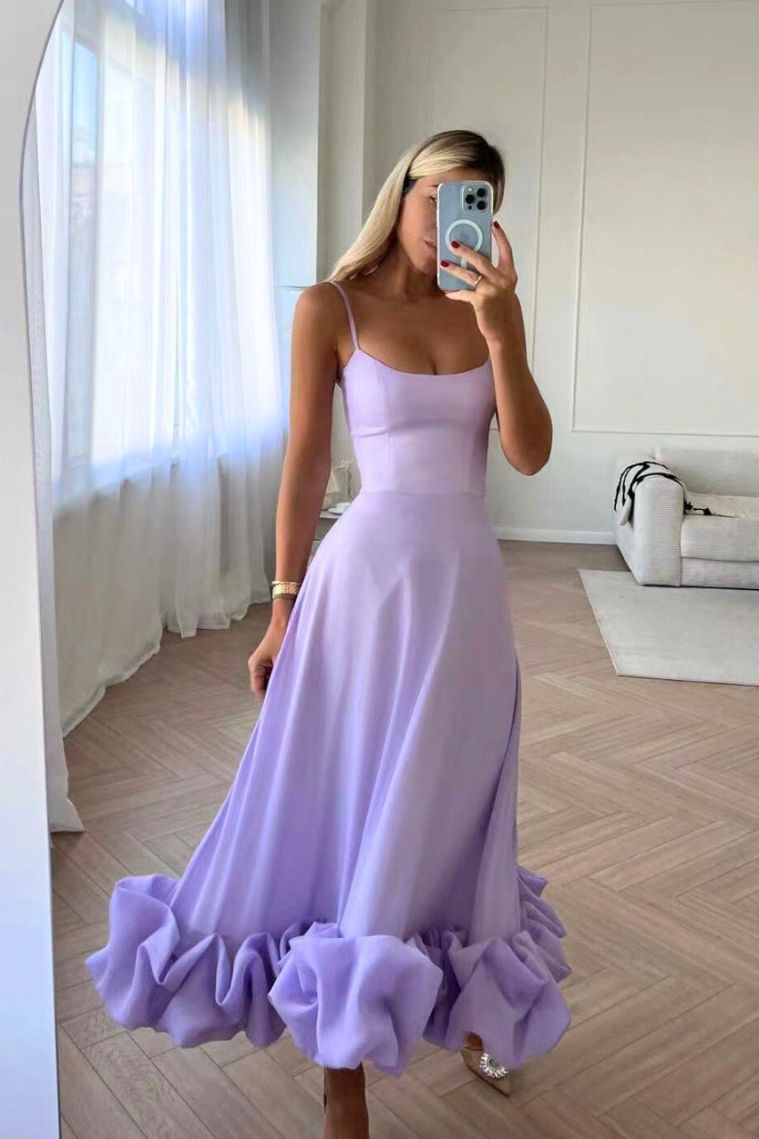 Women | Flowy Ruffle Hem Maxi Dress