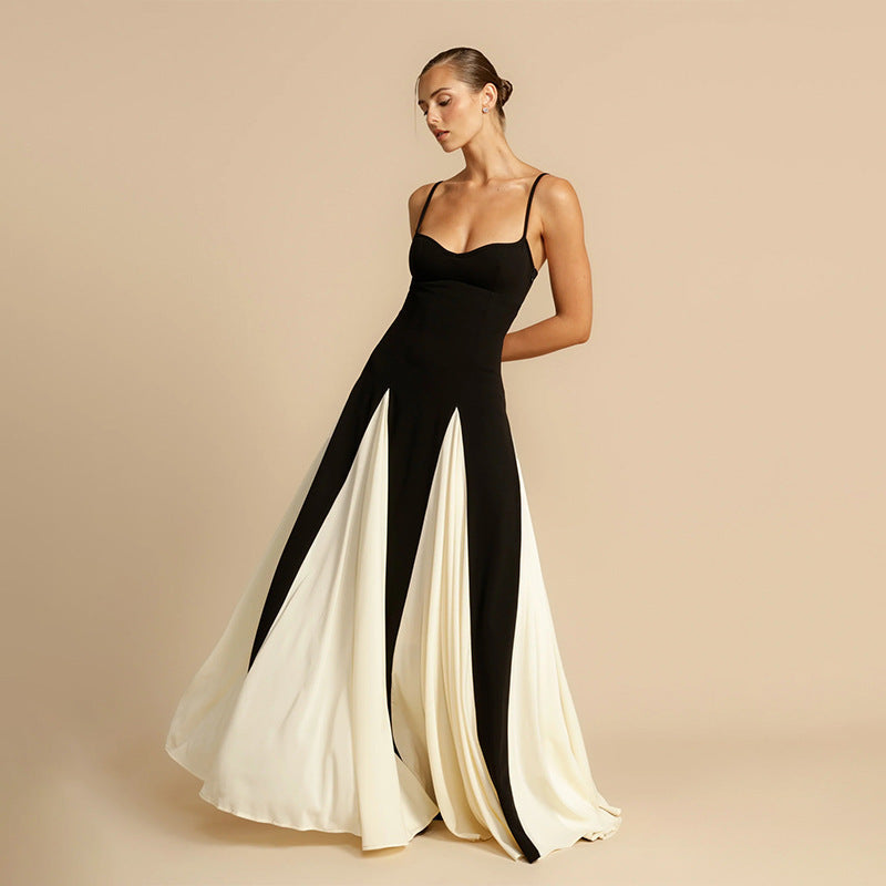 Dresses | Women’s Color Contrast Spaghetti Strap Sling Dress