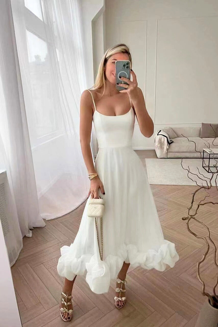 Women | Flowy Ruffle Hem Maxi Dress
