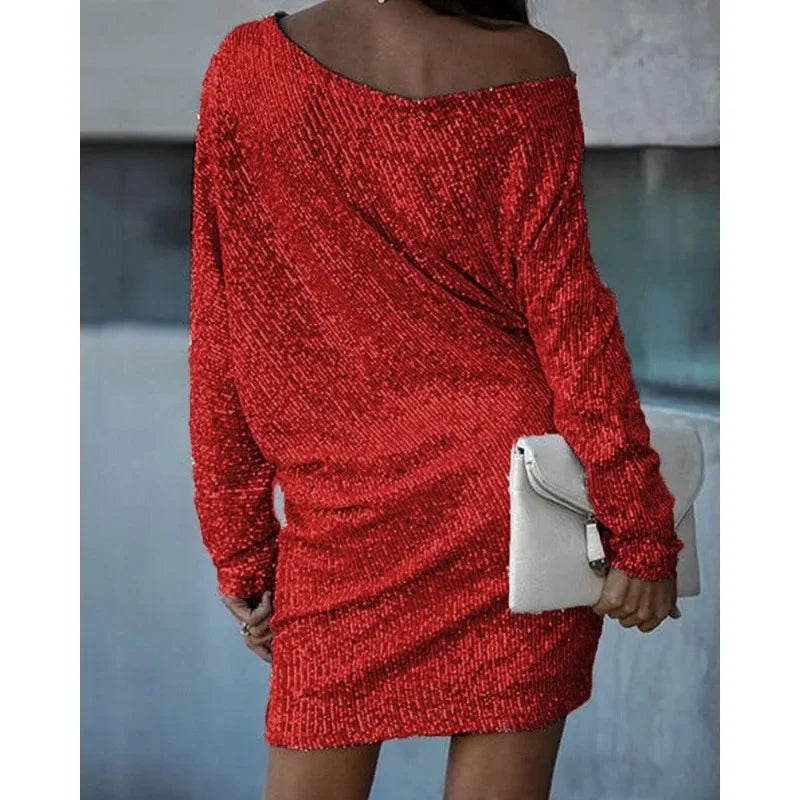 Dress | Sequin Off-Shoulder Bodycon Mini Dress