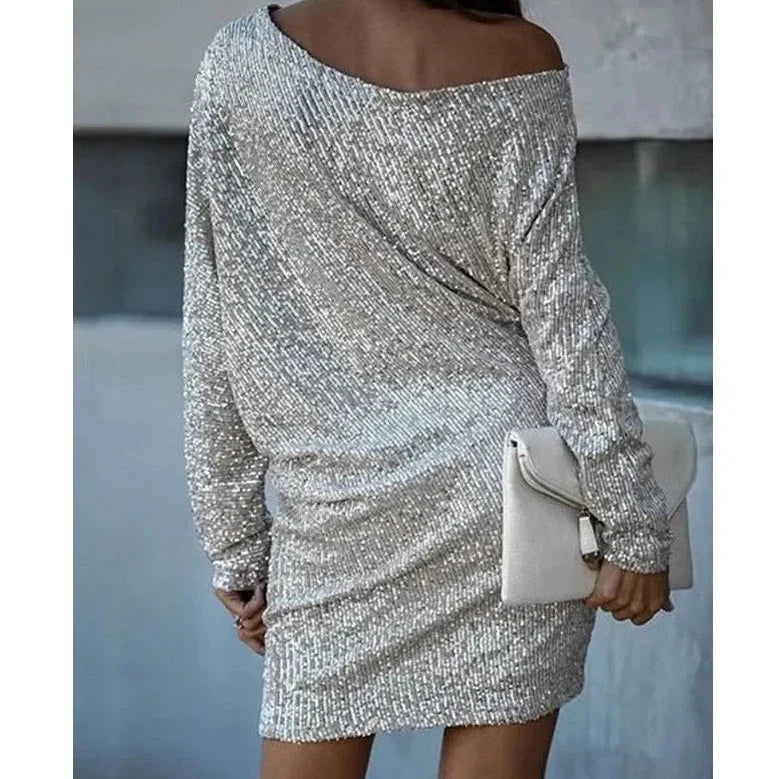 Dress | Sequin Off-Shoulder Bodycon Mini Dress