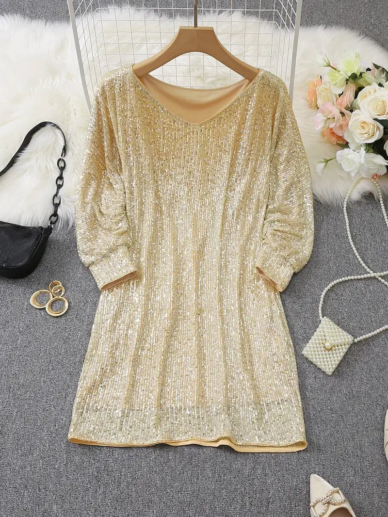 Dress | Sequin Off-Shoulder Bodycon Mini Dress