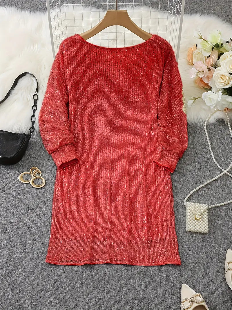 Dress | Sequin Off-Shoulder Bodycon Mini Dress