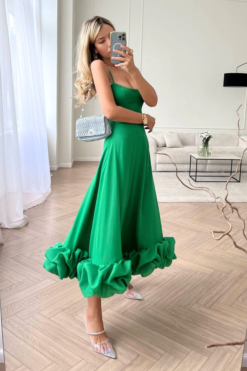 Women | Flowy Ruffle Hem Maxi Dress