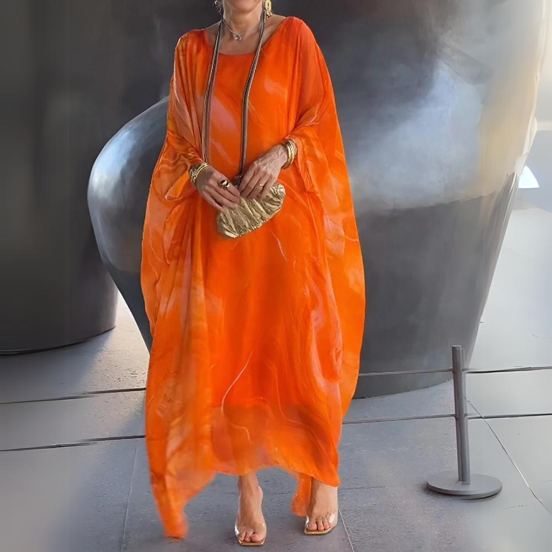 Dress | Elegant Silk Chiffon Midi for Women