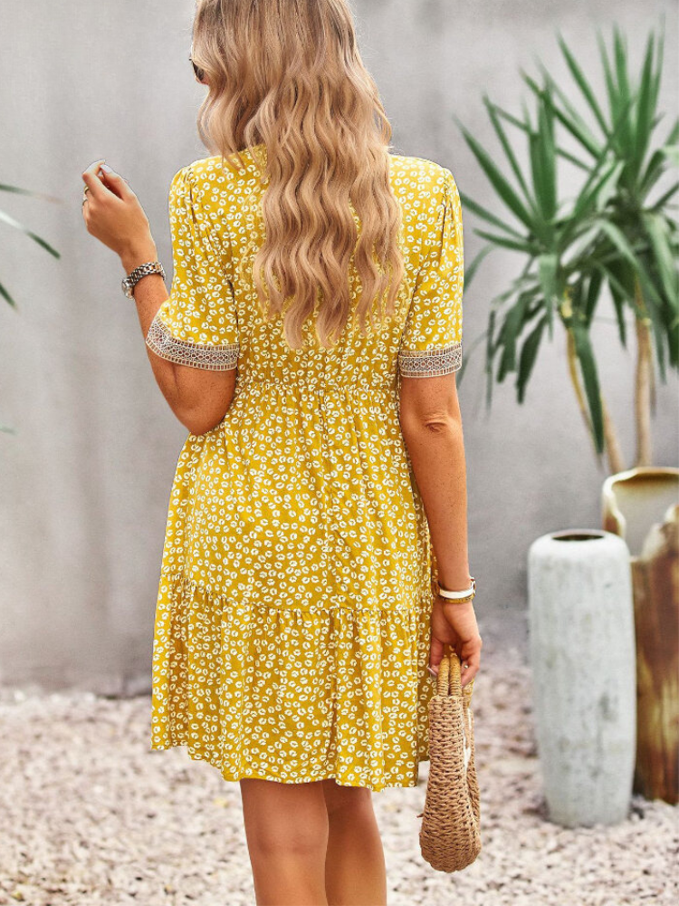 Dress | Cotton Floral Print with Flattering Fit