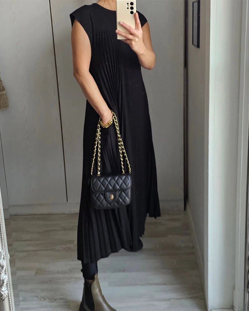 Dresses | Women’s Sleeveless Pleated Maxi Dress