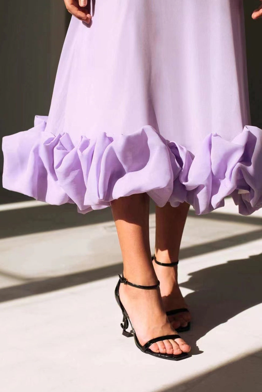 Women | Flowy Ruffle Hem Maxi Dress
