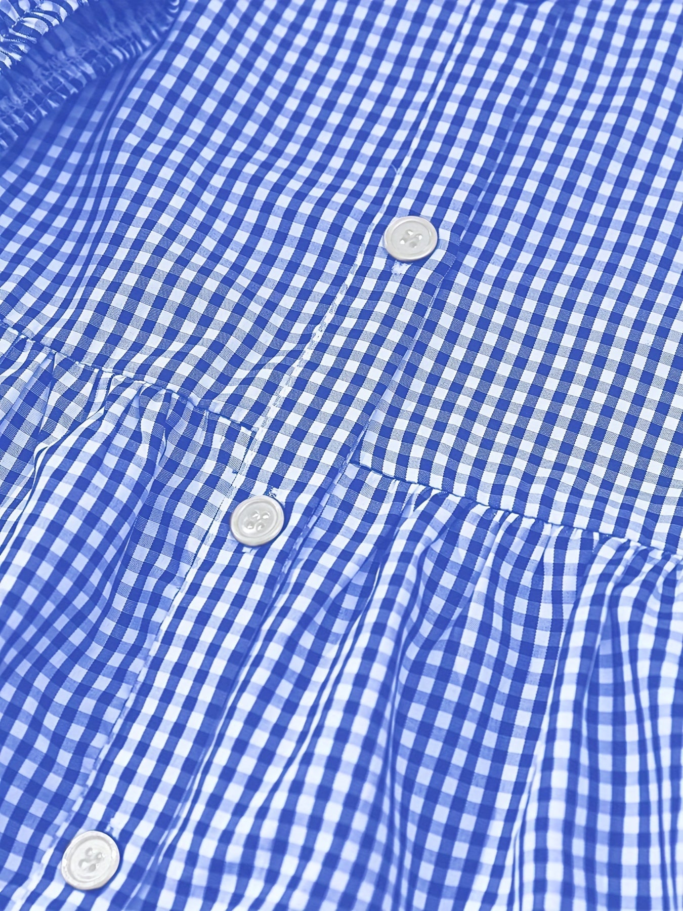 Dresses | Women’s Gingham Checkered Button-Down Mini Dress