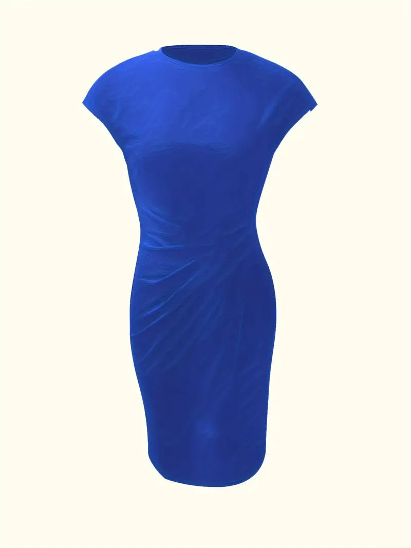 Dress | Solid Color with Scoop Neckline