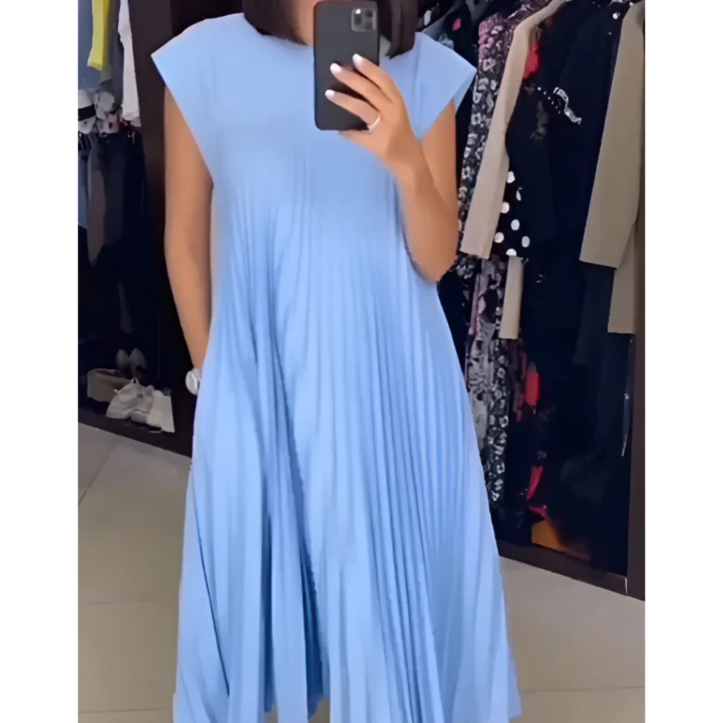 Dresses | Women’s Sleeveless Pleated Maxi Dress
