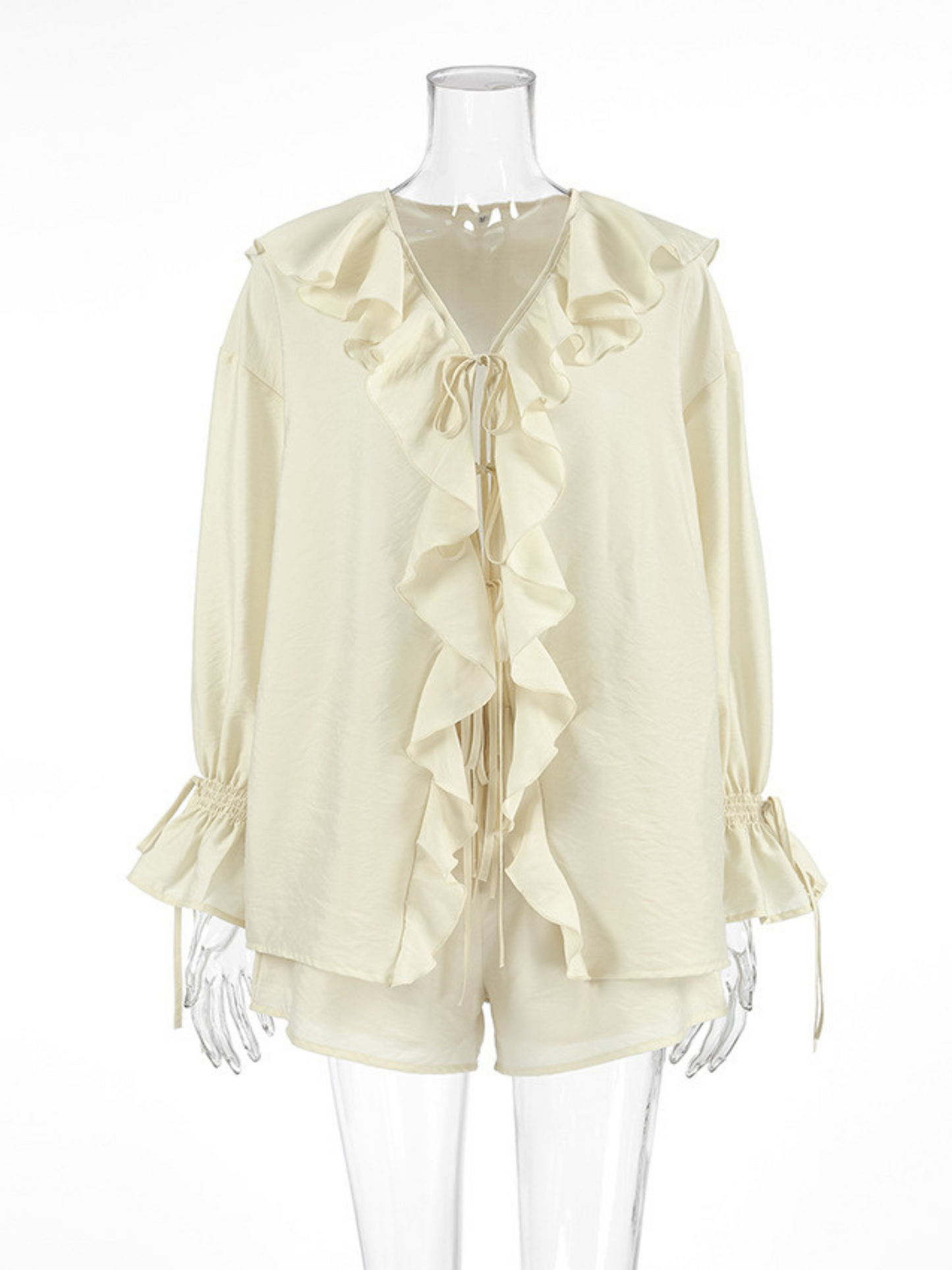 Tops | Women’s Ruffle Front Long Sleeve Casual Blouse