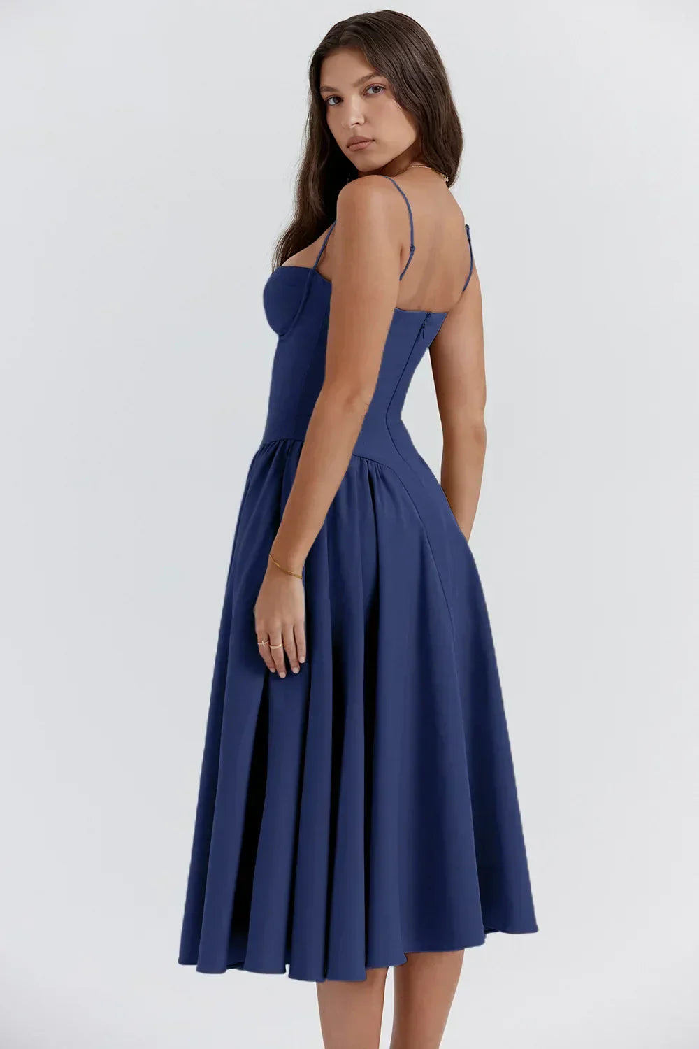 Dress | Strapless Sweetheart Neckline Midi Dress