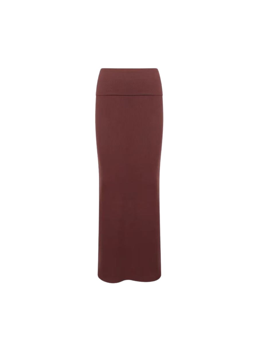 Sets | Women’s Ribbed Knit Crop Top and Maxi Skirt Two-Piece Set
