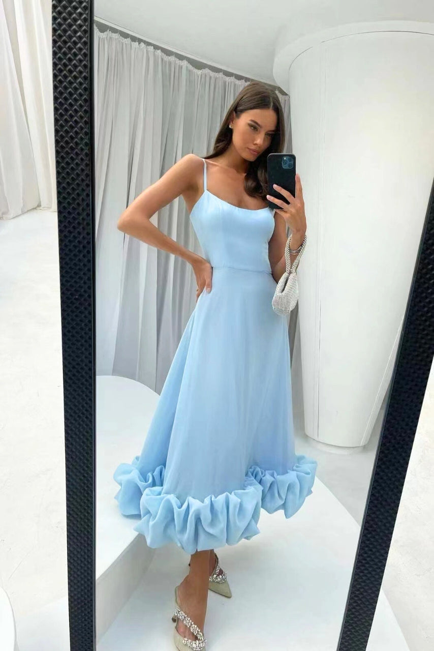Women | Flowy Ruffle Hem Maxi Dress