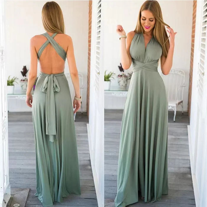 Dresses | Women’s Halter Neck Backless Flowy Maxi Dress