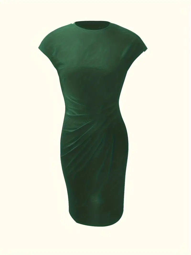 Dress | Solid Color with Scoop Neckline