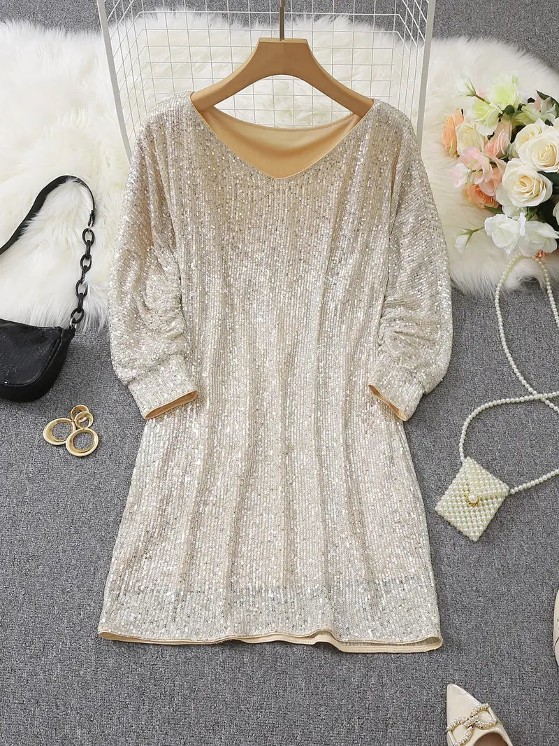Dress | Sequin Off-Shoulder Bodycon Mini Dress