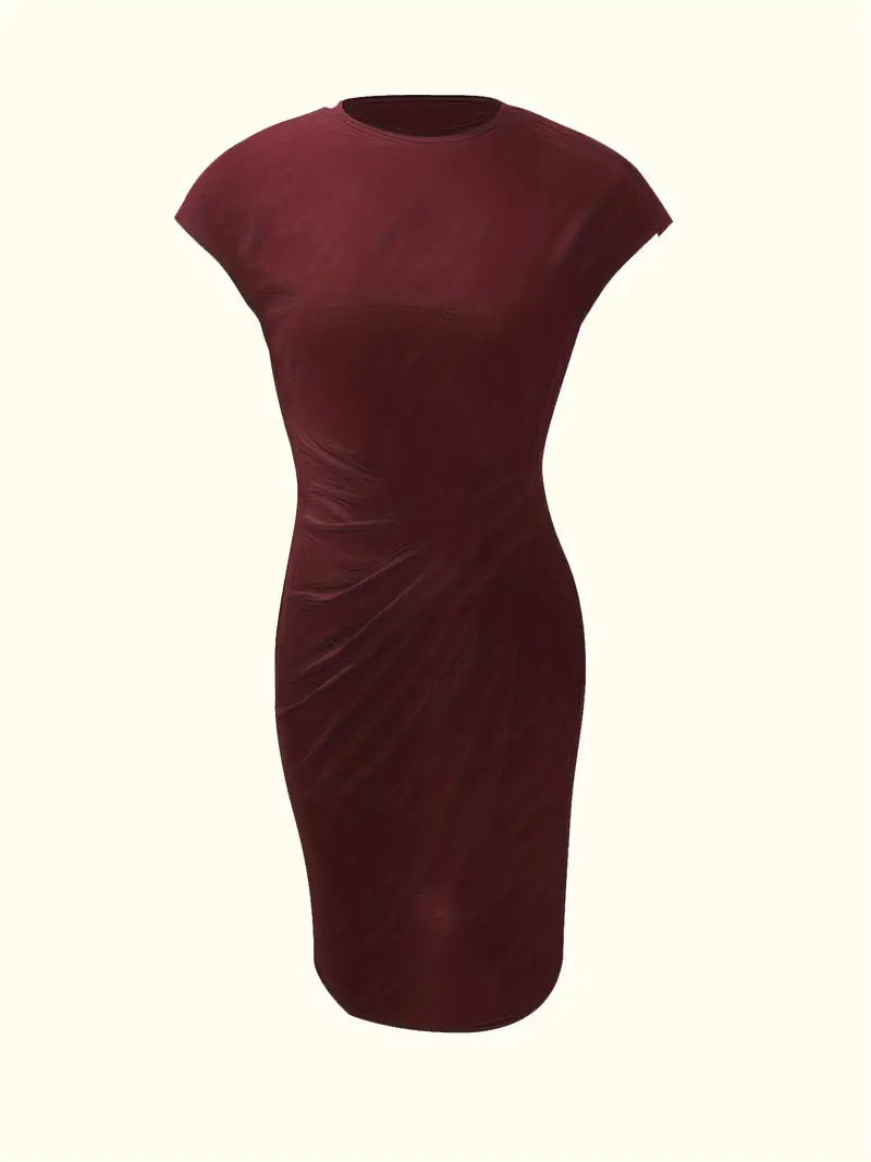 Dress | Solid Color with Scoop Neckline