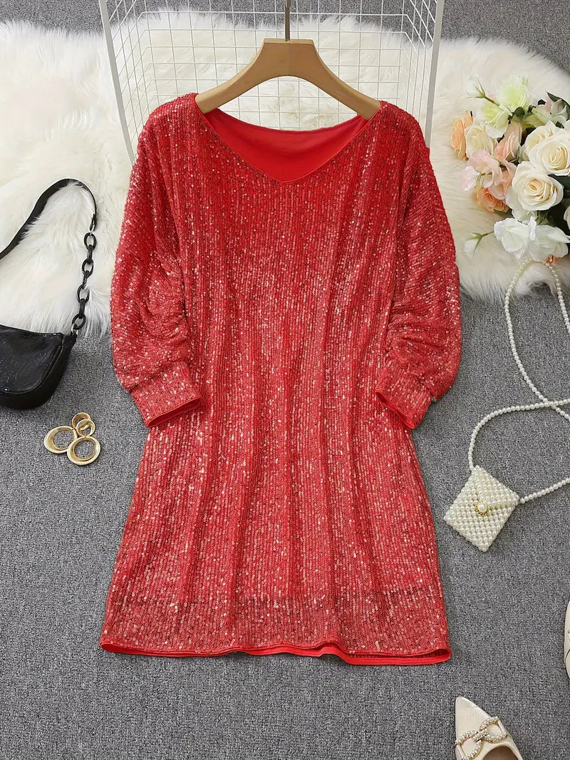 Dress | Sequin Off-Shoulder Bodycon Mini Dress