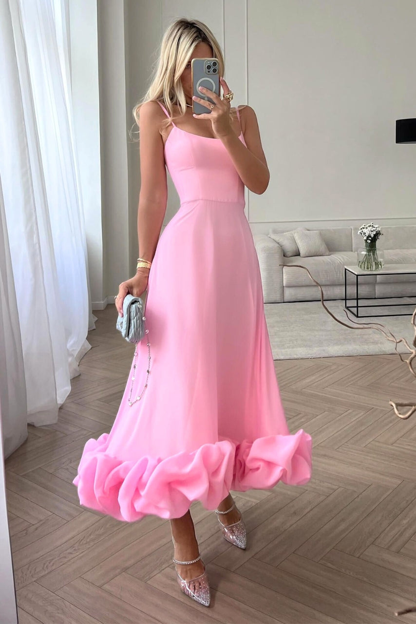 Women | Flowy Ruffle Hem Maxi Dress