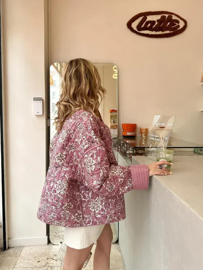 Tops | Women’s Boho Floral Print Button-Down Shirt