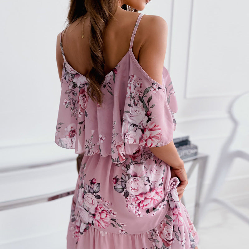 Dresses | Women’s Off-Shoulder Floral Print Mini Dress