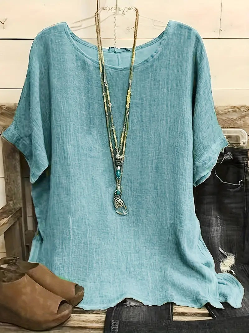 Tops | Women’s Loose Fit Textured Tunic Top
