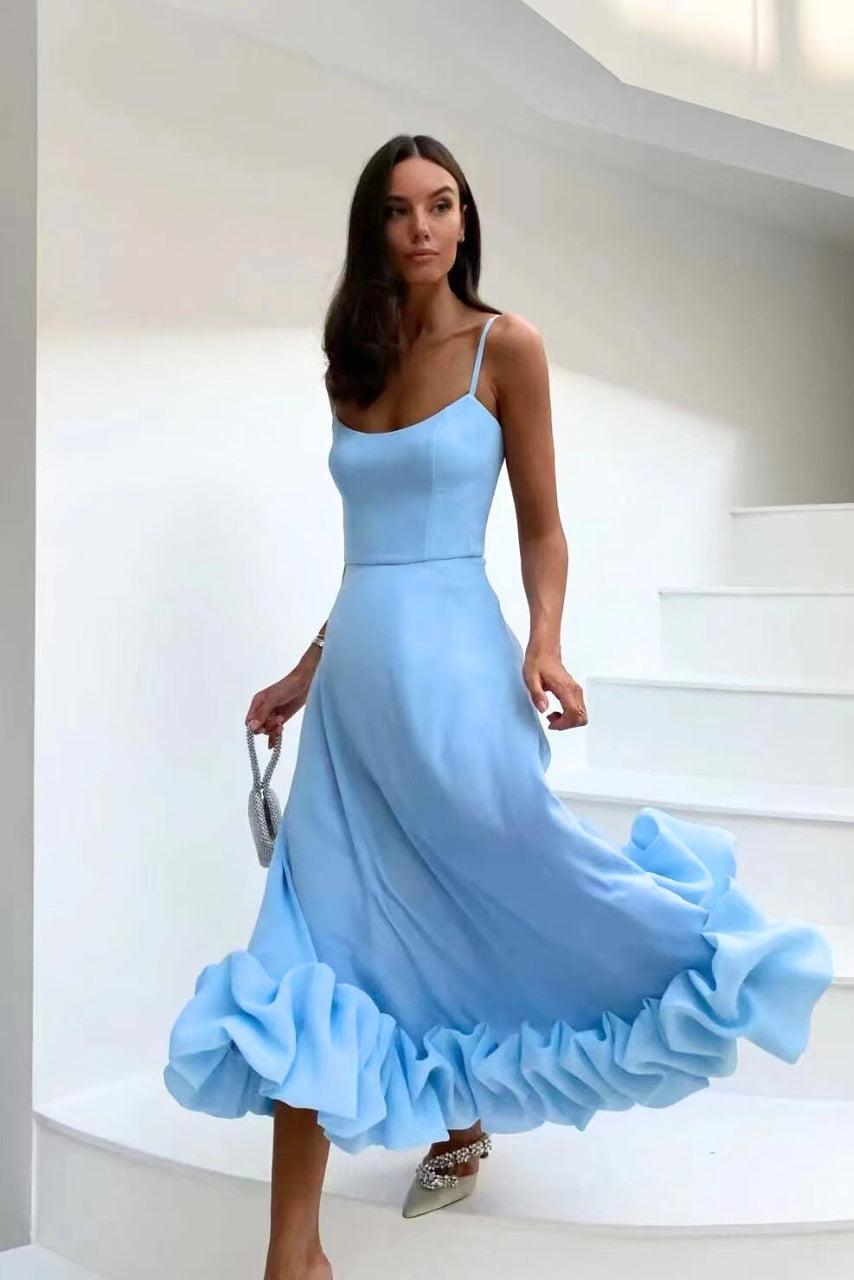 Women | Flowy Ruffle Hem Maxi Dress