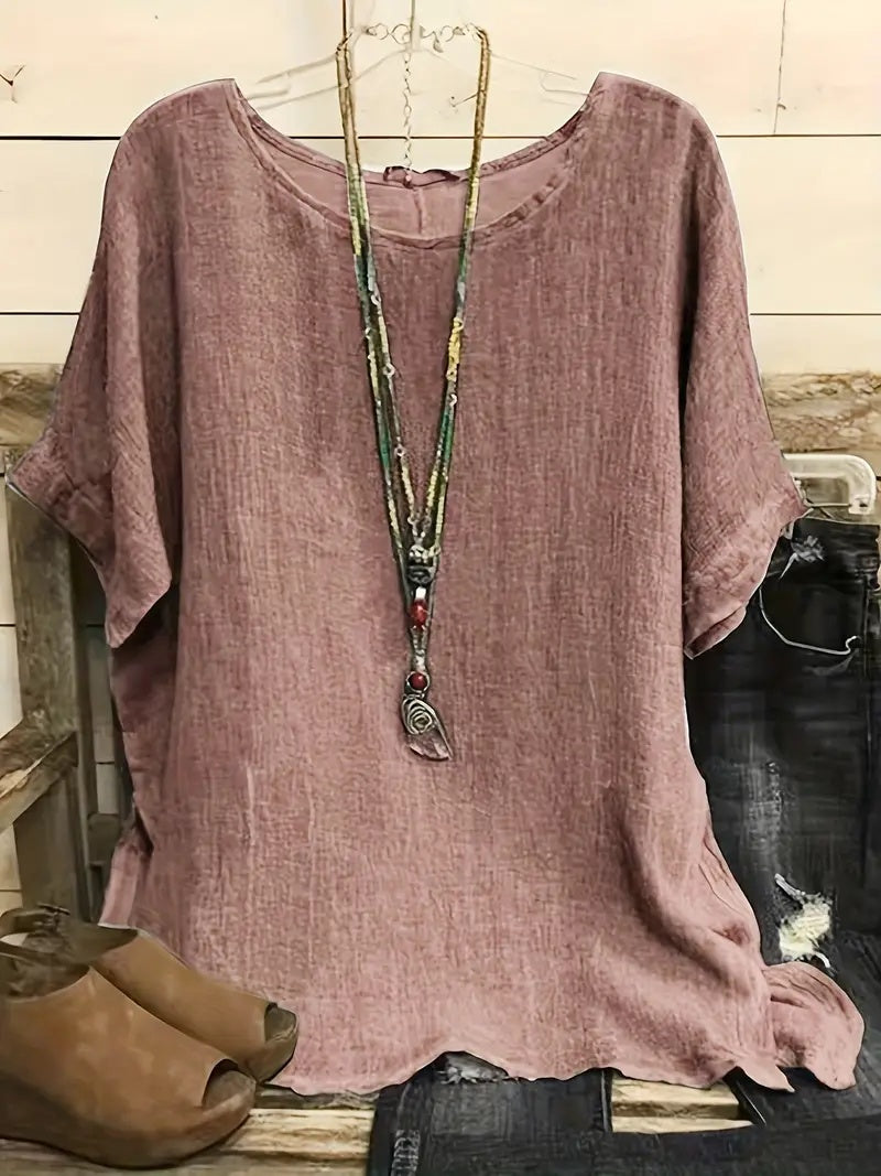 Tops | Women’s Loose Fit Textured Tunic Top