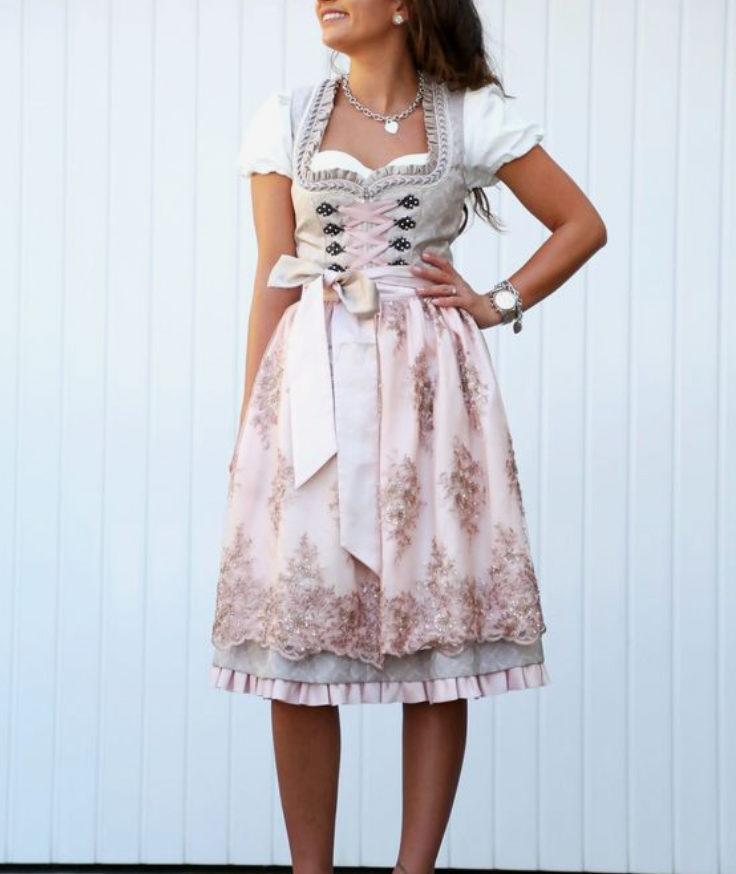 Dresses | Women’s Traditional Bavarian Dirndl Midi Dress with Apron
