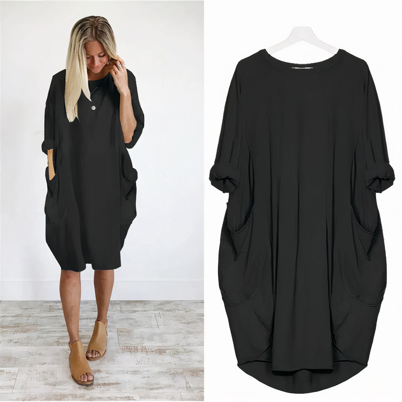 Dresses | Women’s Oversized Casual T-Shirt Dress with Pockets