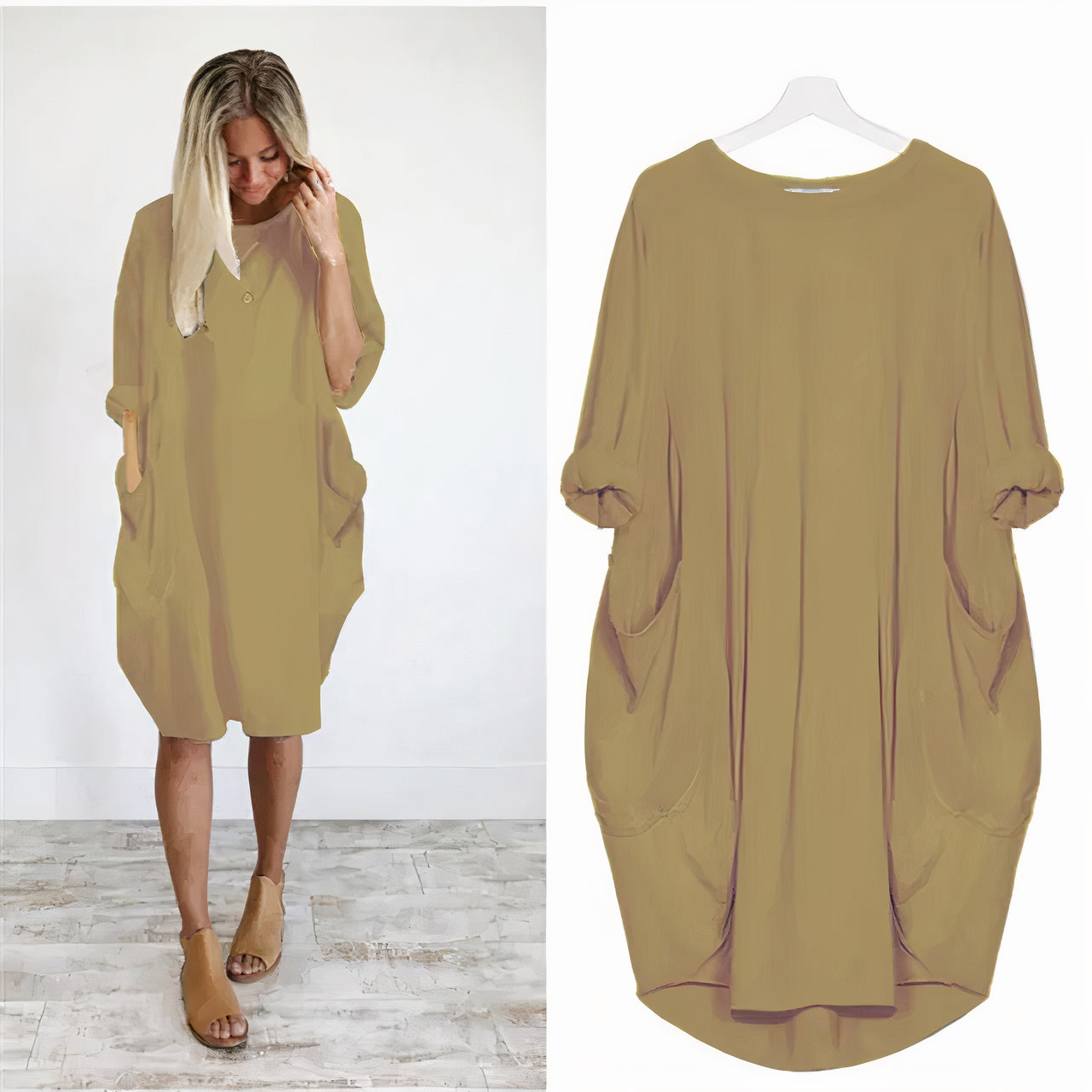 Dresses | Women’s Oversized Casual T-Shirt Dress with Pockets