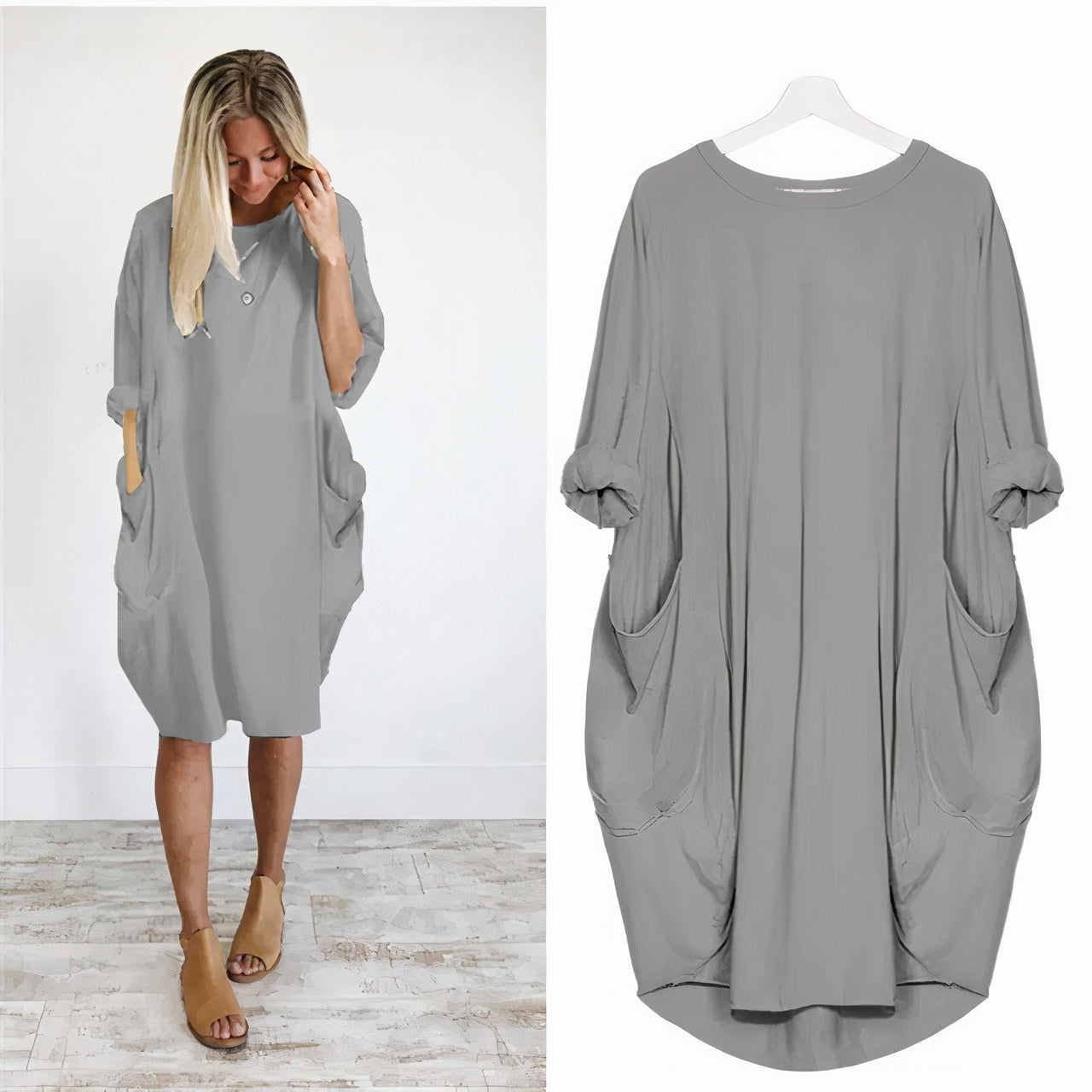 Dresses | Women’s Oversized Casual T-Shirt Dress with Pockets