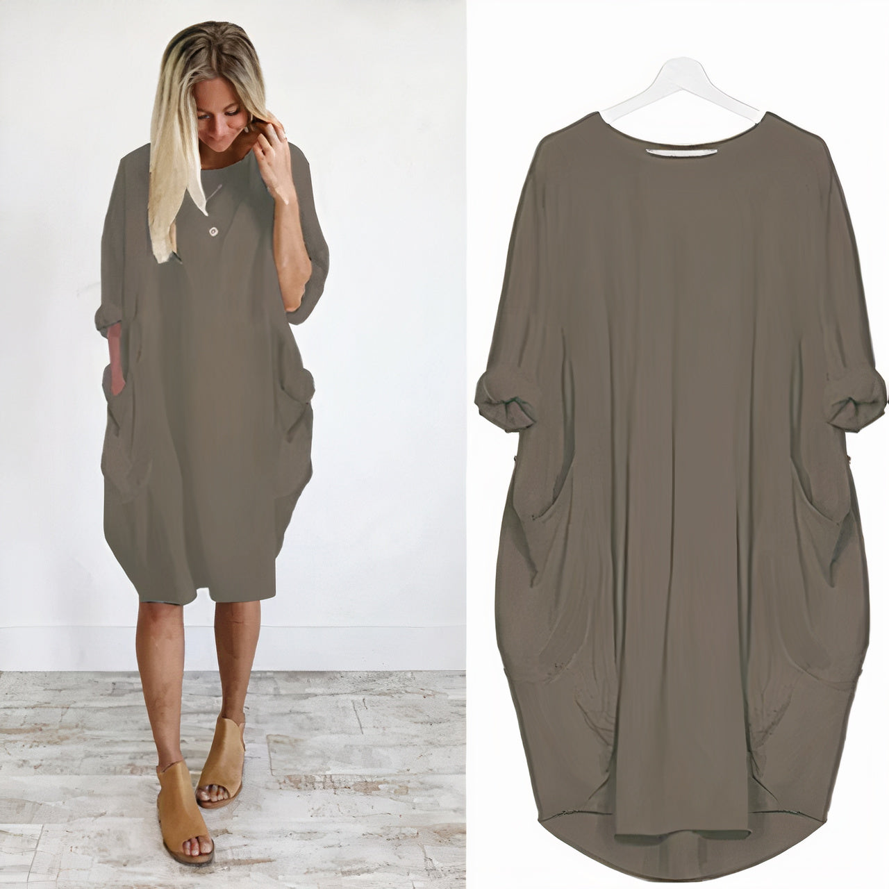 Dresses | Women’s Oversized Casual T-Shirt Dress with Pockets