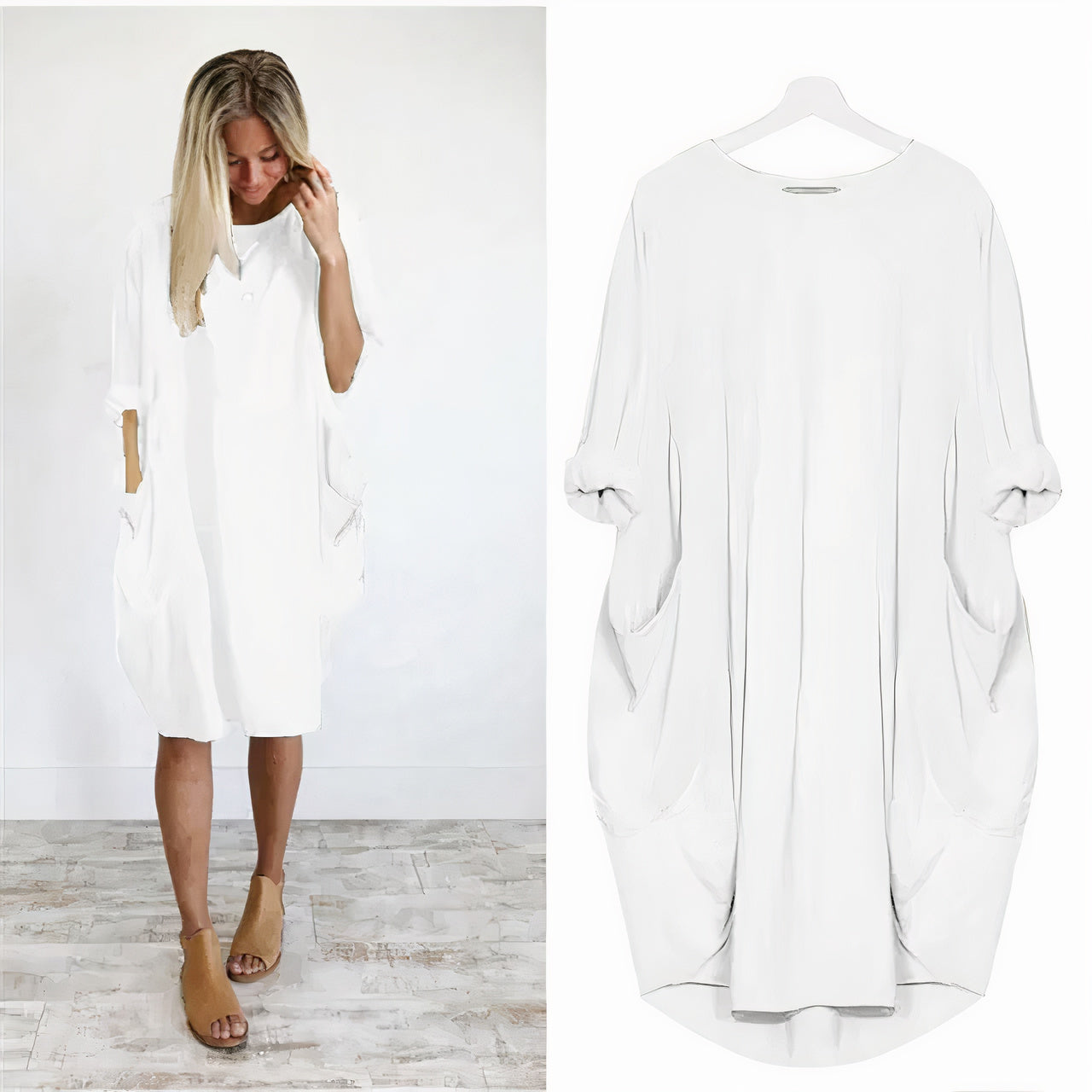 Dresses | Women’s Oversized Casual T-Shirt Dress with Pockets