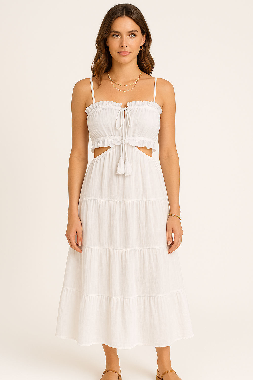 Sundress | Tiered Maxi with Spaghetti Straps