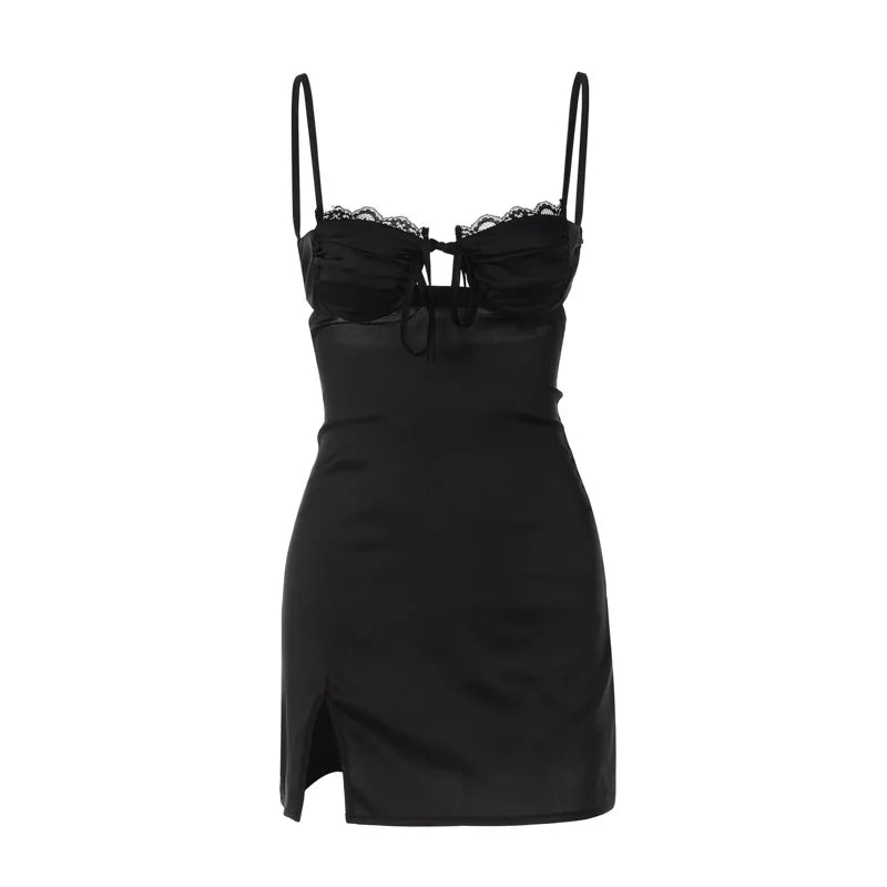 Dress | Spaghetti Strap Mini Dress with Sleek Silhouette
