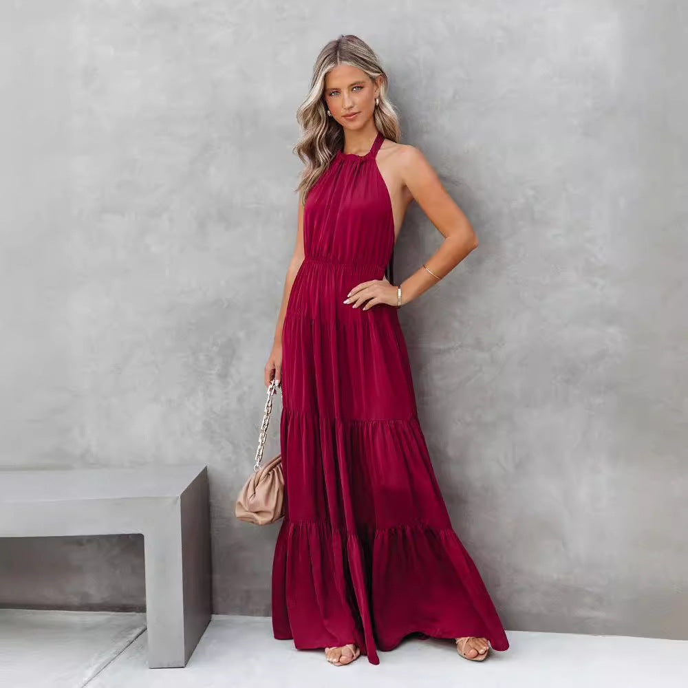 Dresses | Women’s Halter Neck Cotton Blend Dress