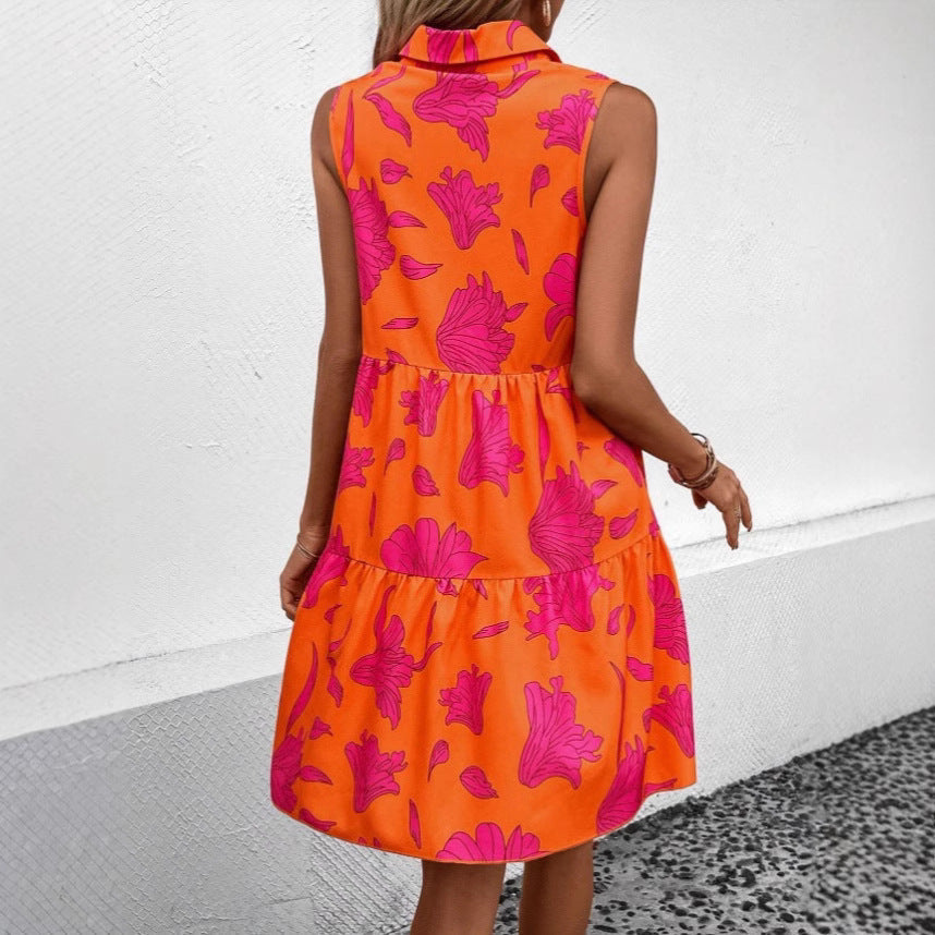 Dresses | Women’s Floral Print Tiered A-Line Mini Dress