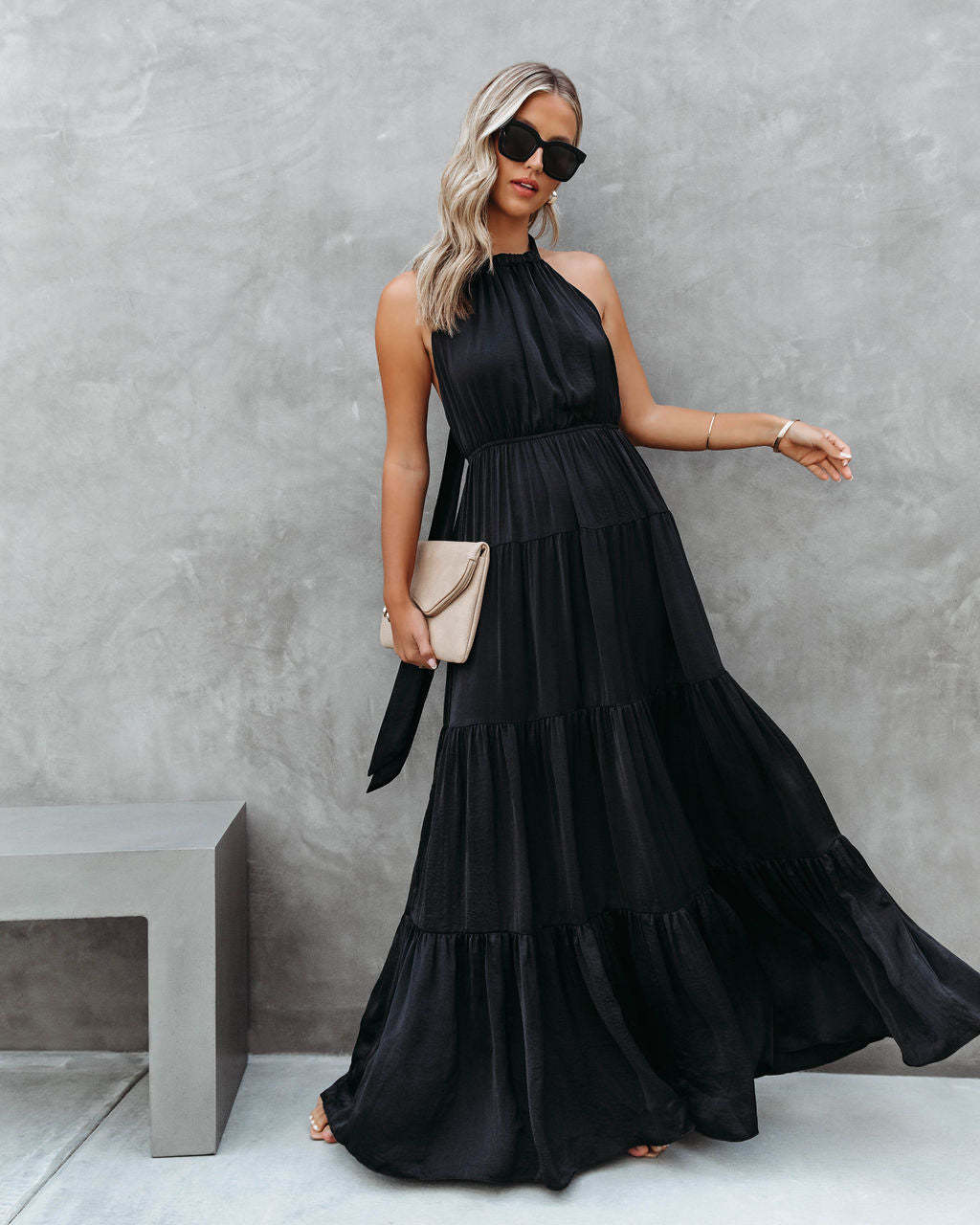 Dresses | Women’s Halter Neck Cotton Blend Dress