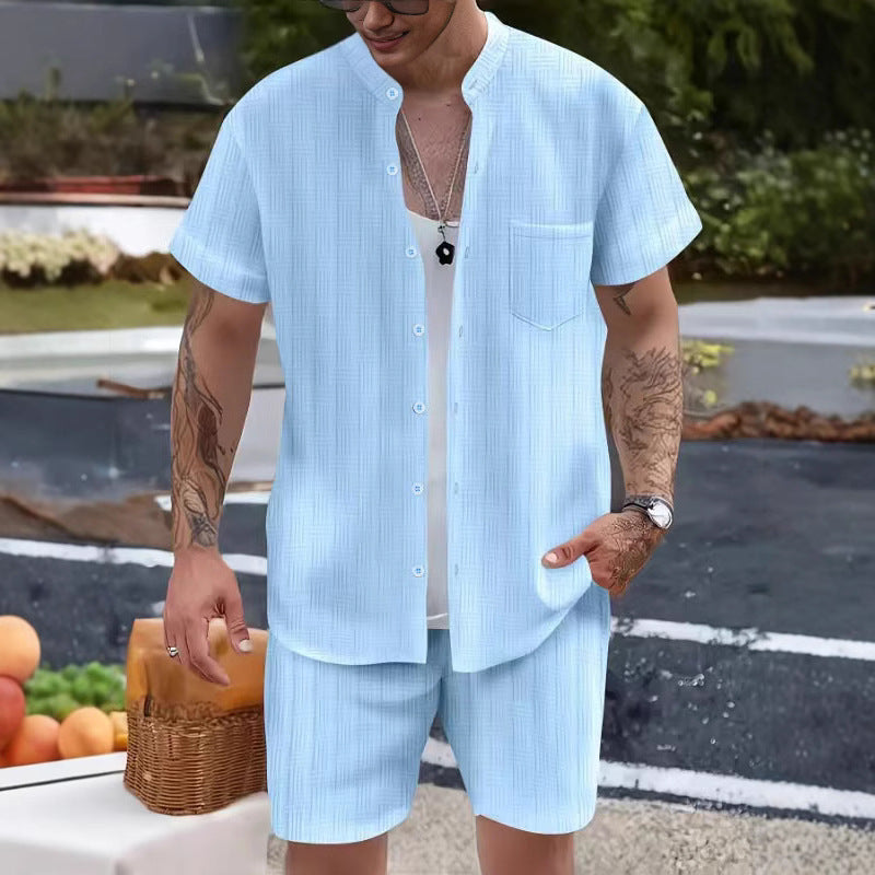 Sets | Men’s Casual Short Sleeve Shirt and Shorts Two-Piece Set