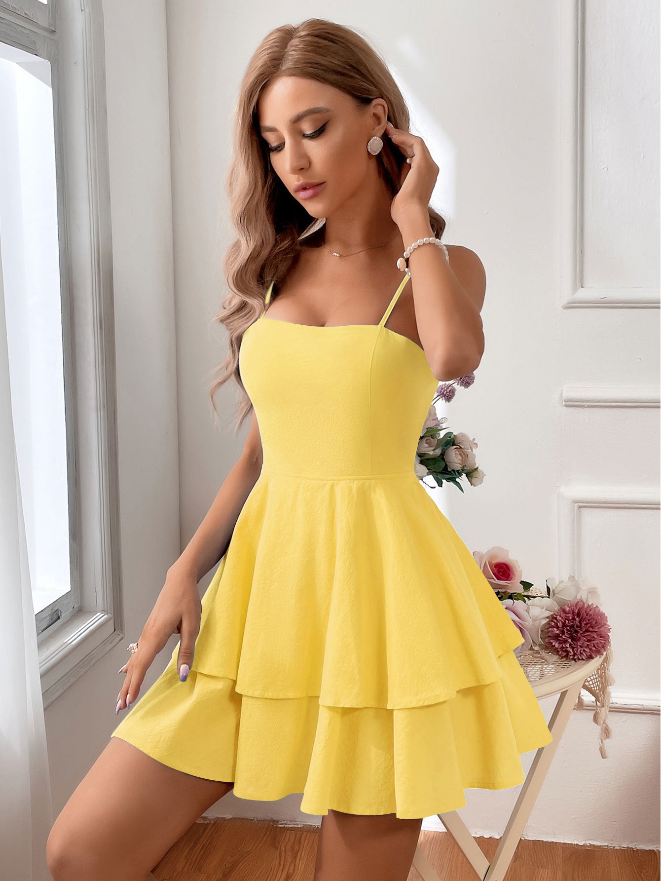 Dresses | Women’s Sleeveless Mini Dress with Fitted Bodice