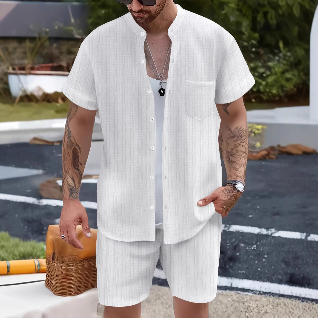 Sets | Men’s Casual Short Sleeve Shirt and Shorts Two-Piece Set