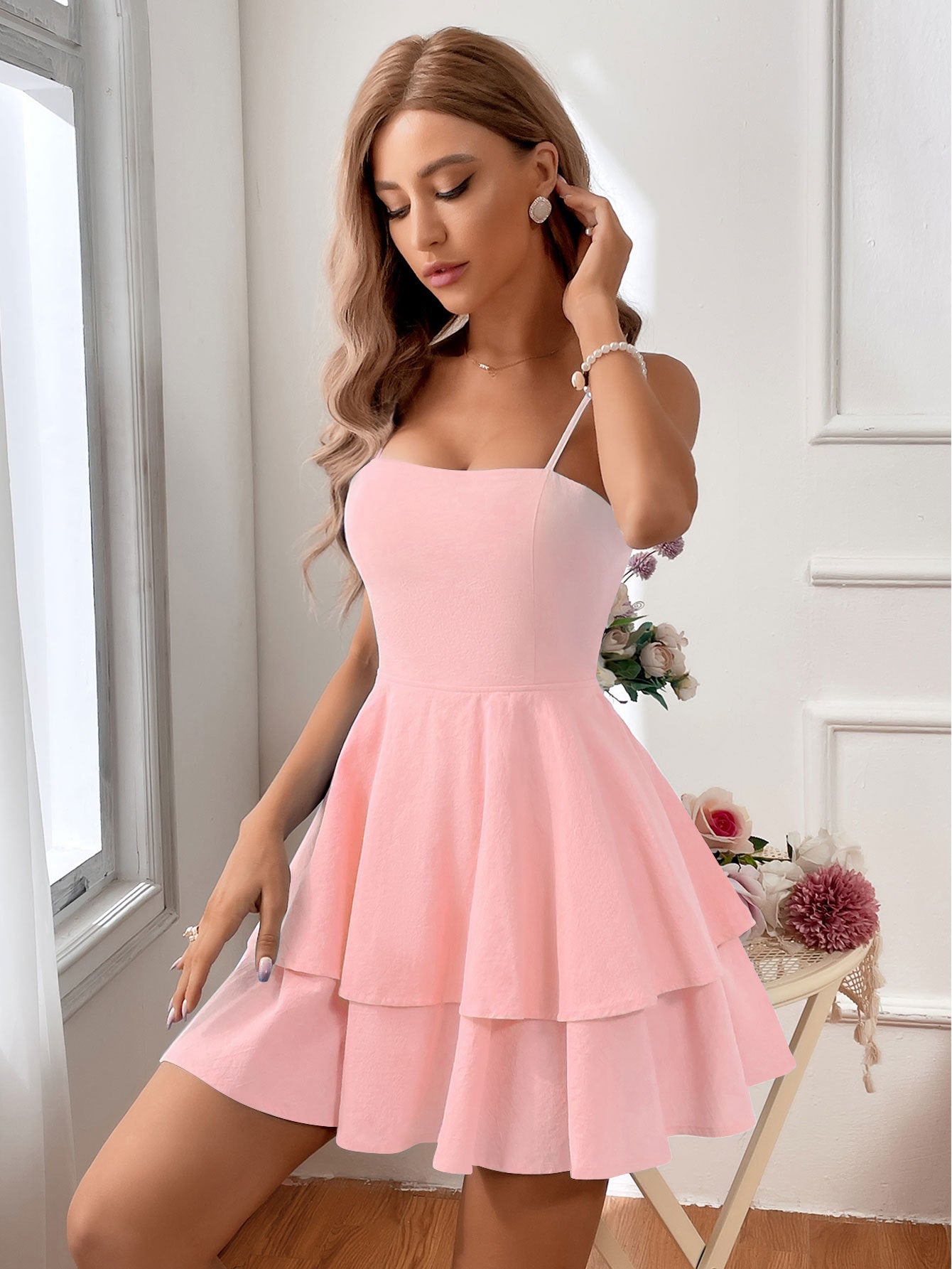 Dresses | Women’s Sleeveless Mini Dress with Fitted Bodice
