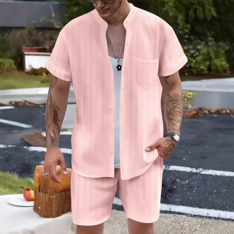 Sets | Men’s Casual Short Sleeve Shirt and Shorts Two-Piece Set